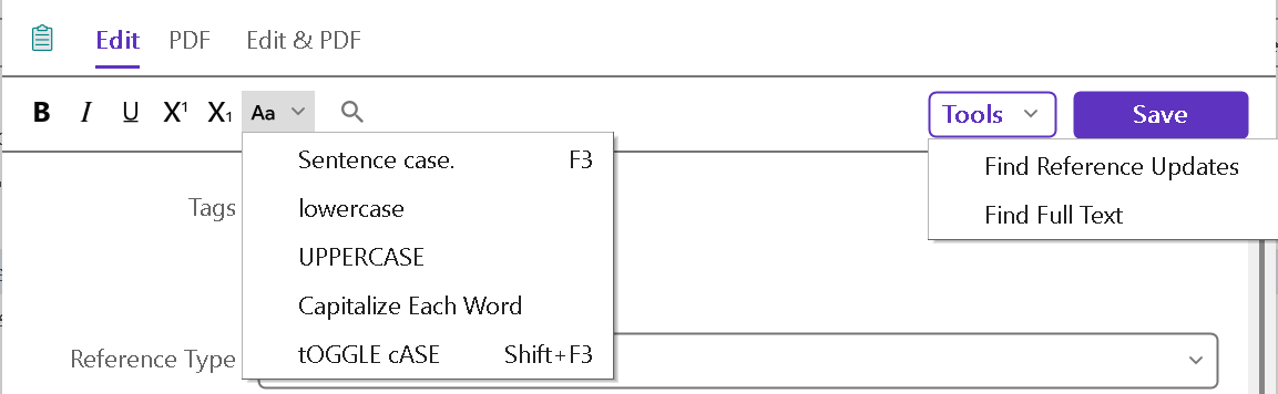 Open Reference in New Window with Edit tab selected